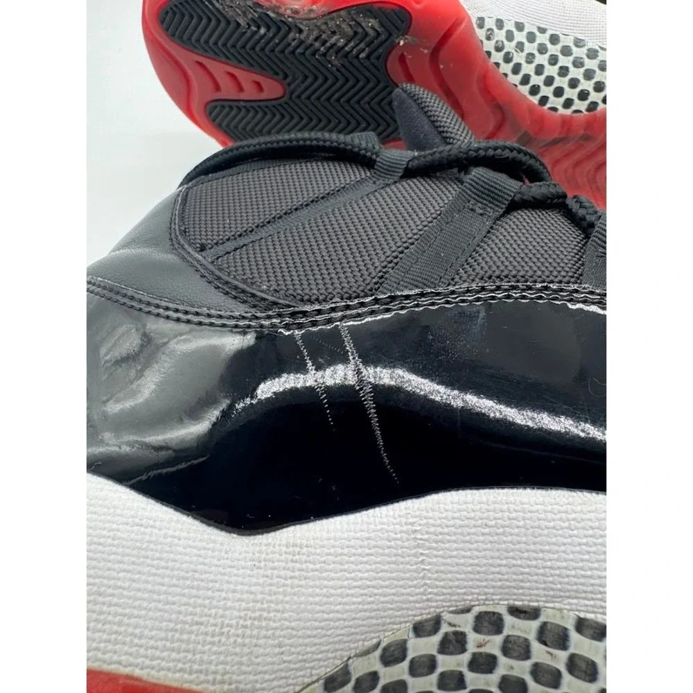 Air‎ Jordan 11 Retro Bred Black True Red White 378037-061 Mens Size 13